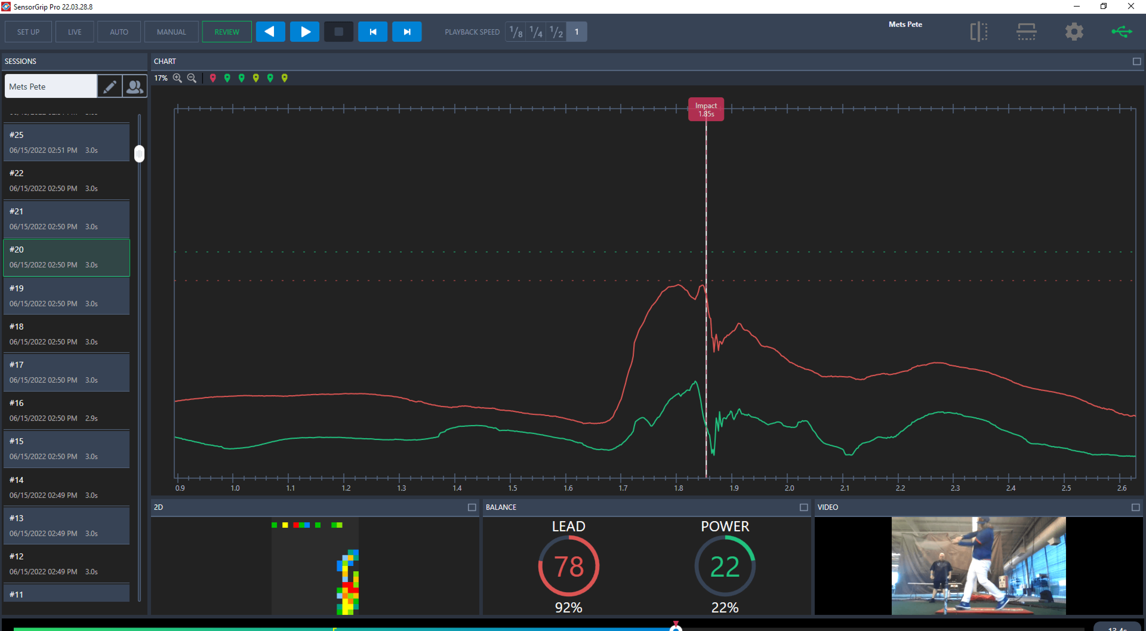Sensor Grip Baseball